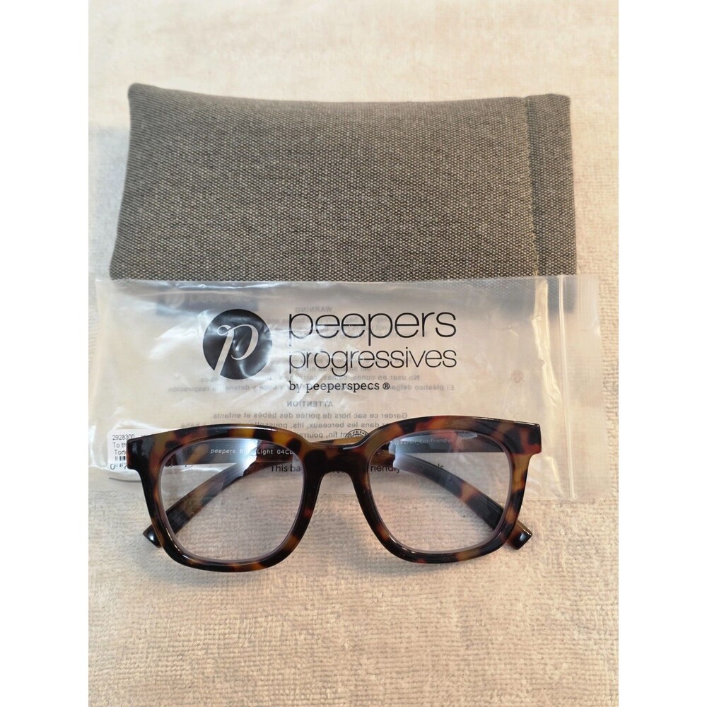 Peeper Specs women's To the Max Progressive Square Progressive Blue Lig 3X